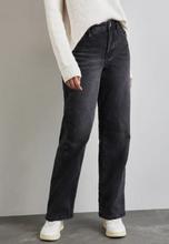 Load image into Gallery viewer, STREET ONE<BR>
Wide Leg Jeans<BR>
Black<BR>
