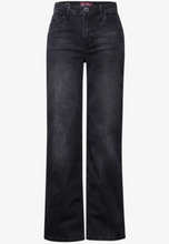 Load image into Gallery viewer, STREET ONE<BR>
Wide Leg Jeans<BR>
Black<BR>
