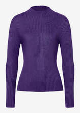 Load image into Gallery viewer, MORE AND MORE<BR>
Ribbed Knit Sweater<BR>
Purple<BR>