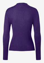 Load image into Gallery viewer, MORE AND MORE<BR>
Ribbed Knit Sweater<BR>
Purple<BR>