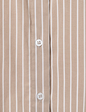 Load image into Gallery viewer, MORE AND MORE<BR>
Striped Blouse<BR>
White/Taupe<BR>
