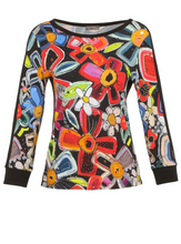 Load image into Gallery viewer, DOLCEZZA<BR>
Floral Print Embellished Top<BR>
Multi<BR>