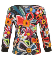 Load image into Gallery viewer, DOLCEZZA<BR>
Floral Print Embellished Top<BR>
Multi<BR>