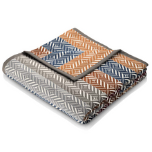 Load image into Gallery viewer, BIEDERLACK<BR>
Diamond Stripe Throw 140 x180<BR>
Red, Orange<BR>