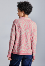 Load image into Gallery viewer, STREET ONE<BR>
Jacquard Knit Sweater<BR>
Sugar Coral<BR>