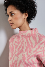 Load image into Gallery viewer, STREET ONE<BR>
Jacquard Knit Sweater<BR>
Sugar Coral<BR>