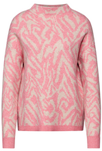 Load image into Gallery viewer, STREET ONE<BR>
Jacquard Knit Sweater<BR>
Sugar Coral<BR>