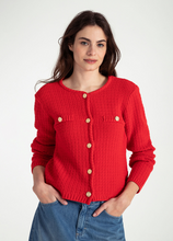 Load image into Gallery viewer, MORE AND MORE<BR>
Cardigan<BR>
Red<BR>