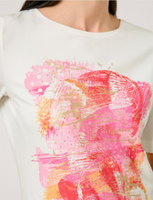Load image into Gallery viewer, GERRY WEBER<BR>
Top with Mid-length Sleeves and Art Print<BR>
Pink/Orange<BR>