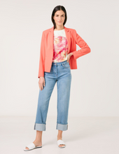 Load image into Gallery viewer, GERRY WEBER<BR>
Top with Mid-length Sleeves and Art Print<BR>
Pink/Orange<BR>