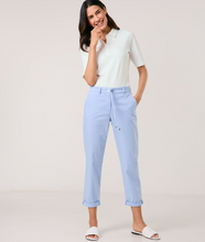 Load image into Gallery viewer, GERRY WEBER<BR>
7/8 Length Kessy Trousers<BR>
Blue, White<BR>