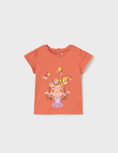 Load image into Gallery viewer, MAYORAL<BR>
Printed Baby Embossed Applique T-Shirt with Leggings Set<BR>
Orange<BR>