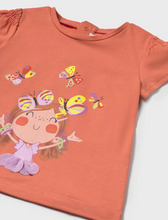 Load image into Gallery viewer, MAYORAL<BR>
Printed Baby Embossed Applique T-Shirt with Leggings Set<BR>
Orange<BR>