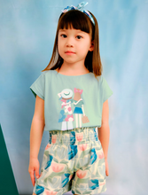 Load image into Gallery viewer, MAYORAL<BR>
Girl T-Shirt with Printed Headbands<BR>
Jade<BR>