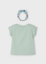 Load image into Gallery viewer, MAYORAL<BR>
Girl T-Shirt with Printed Headbands<BR>
Jade<BR>