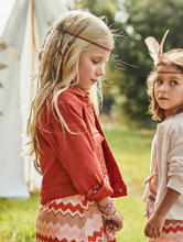 Load image into Gallery viewer, MAYORAL<BR>
Girl Twil Jacket<BR>
Brick<BR>