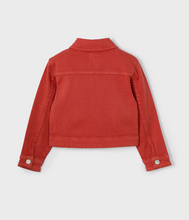 Load image into Gallery viewer, MAYORAL<BR>
Girl Twil Jacket<BR>
Brick<BR>