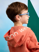 Load image into Gallery viewer, MAYORAL<BR>
Boys Text Zip Hoodie<BR>
Blue, Peach<BR>