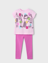 Load image into Gallery viewer, MAYORAL<BR>
Printed Leggings Set<BR>
Red, Pink<BR>