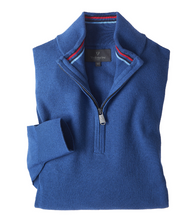 Load image into Gallery viewer, VEDONEIRE<BR>
Men's Half Zip Cotton Jumper<BR>
Elemental Blue, Navy<BR>