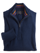 Load image into Gallery viewer, VEDONEIRE<BR>
Men's Half Zip Cotton Jumper<BR>
Elemental Blue, Navy<BR>