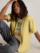 Load image into Gallery viewer, WHITE STUFF<BR>
Keswick Short Sleeve Shirt<BR>
Dark Navy, Light Green<BR>