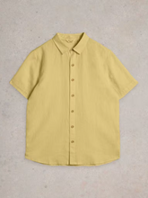 Load image into Gallery viewer, WHITE STUFF<BR>
Keswick Short Sleeve Shirt<BR>
Dark Navy, Light Green<BR>
