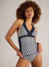 Load image into Gallery viewer, WHITE STUFF<BR>
Sunshine Reversible Tankini<BR>
Navy/Green<BR>