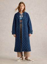 Load image into Gallery viewer, WHITE STUFF<BR>
Dori Denim Trench Coat<BR>
Denim<BR>