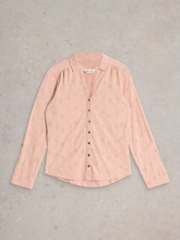 Load image into Gallery viewer, WHITE STUFF<BR>
Annie Broderie Jersey Shirt<BR>
Pink<BR>