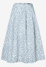 Load image into Gallery viewer, MORE AND MORE<BR>
Print Midi Skirt with Polka Dot<BR.
Grey/White<BR>