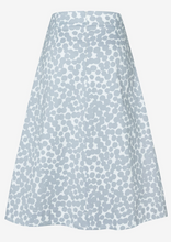 Load image into Gallery viewer, MORE AND MORE<BR>
Print Midi Skirt with Polka Dot<BR.
Grey/White<BR>