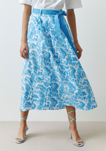 Load image into Gallery viewer, MORE AND MORE<BR>
Poplin Skirt<BR>
Blue<BR>