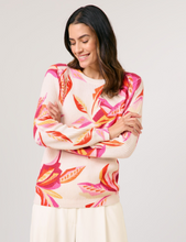 Load image into Gallery viewer, GERRY WEBER<BR>
Ripped Knit with Flower Pattern<BR>
Pink/White<BR>