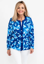 Load image into Gallery viewer, AVALON<BR>
Abstract Floral Print Twinset<BR>
Royal<BR>