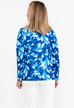 Load image into Gallery viewer, AVALON<BR>
Abstract Floral Print Twinset<BR>
Royal<BR>