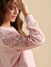 Load image into Gallery viewer, BRAKEBURN<BR>
Broderie Sweatshirt<BR>
Pink<BR>