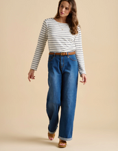 Load image into Gallery viewer, BRAKEBURN<BR>
Stripe Bella T-Shirt<BR>
Navy/Cream<BR>