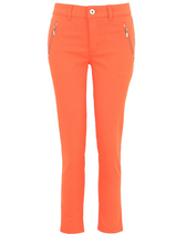 Load image into Gallery viewer, DOLCEZZA<BR>
Zip Pocket Slim Leg Jeans<BR>
Aqua, Navy, Orange, Royal, White<BR>