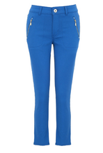 Load image into Gallery viewer, DOLCEZZA<BR>
Zip Pocket Slim Leg Jeans<BR>
Aqua, Navy, Orange, Royal, White<BR>
