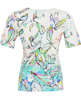 Load image into Gallery viewer, DOLCEZZA<BR>
Abstract Floral V Neck Top<BR>
