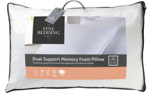 Load image into Gallery viewer, FINE BEDDING COMPANY<BR>
Memory Foam/Microfibre Pillow<BR>