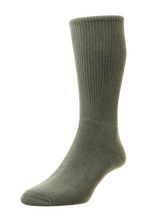 Load image into Gallery viewer, HJ HALL<BR>
Cotton Diabetic Socks<BR>
Olive<BR>