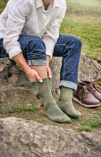 Load image into Gallery viewer, HJ HALL<BR>
Cotton Diabetic Socks<BR>
Olive<BR>