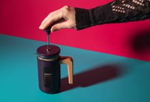 Load image into Gallery viewer, LA CAFETIERE<Br>
Pisa 3 Cup Cafetiere Wood Handle<BR>
Purple<BR>