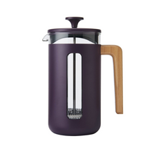 Load image into Gallery viewer, LA CAFETIERE<BR>
Pisa 8 Cup Cafetiere Wood Handle<BR>
Purple<BR>