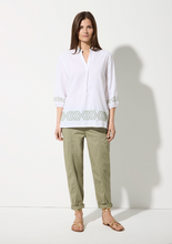 Load image into Gallery viewer, MORE AND MORE<BR>
Embroidered Tunic Blouse<BR>
White<BR>