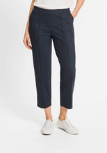Load image into Gallery viewer, OLSEN<BR>
Mona Fit Straight Jersey Cropped Pants<BR>
Navy<BR>