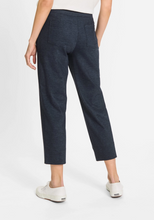 Load image into Gallery viewer, OLSEN<BR>
Mona Fit Straight Jersey Cropped Pants<BR>
Navy<BR>