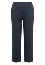 Load image into Gallery viewer, OLSEN<BR>
Mona Fit Straight Jersey Cropped Pants<BR>
Navy<BR>